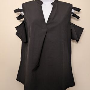🛍️7/20 Black Sleeveless Top with Cut-Out Details Size S